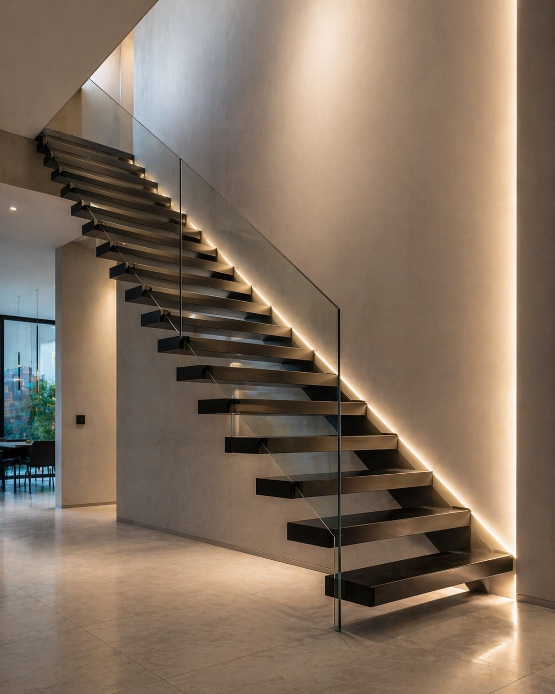 Estrutura metálica — escada de design industrial